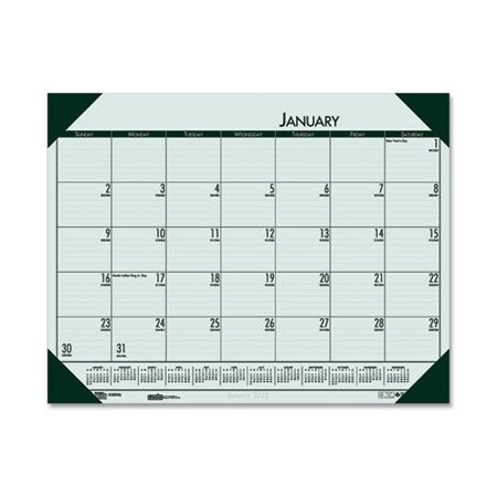 House Of Doolittle Doolittle, RECYCLED ECOTONES WOODLAND GREEN MONTHLY DESK PAD CALENDAR, 22 X 17, 2021 12471